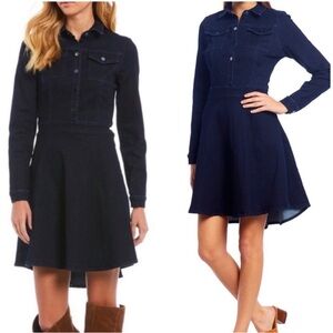 A Loves A Dark Denim Stretch Dress